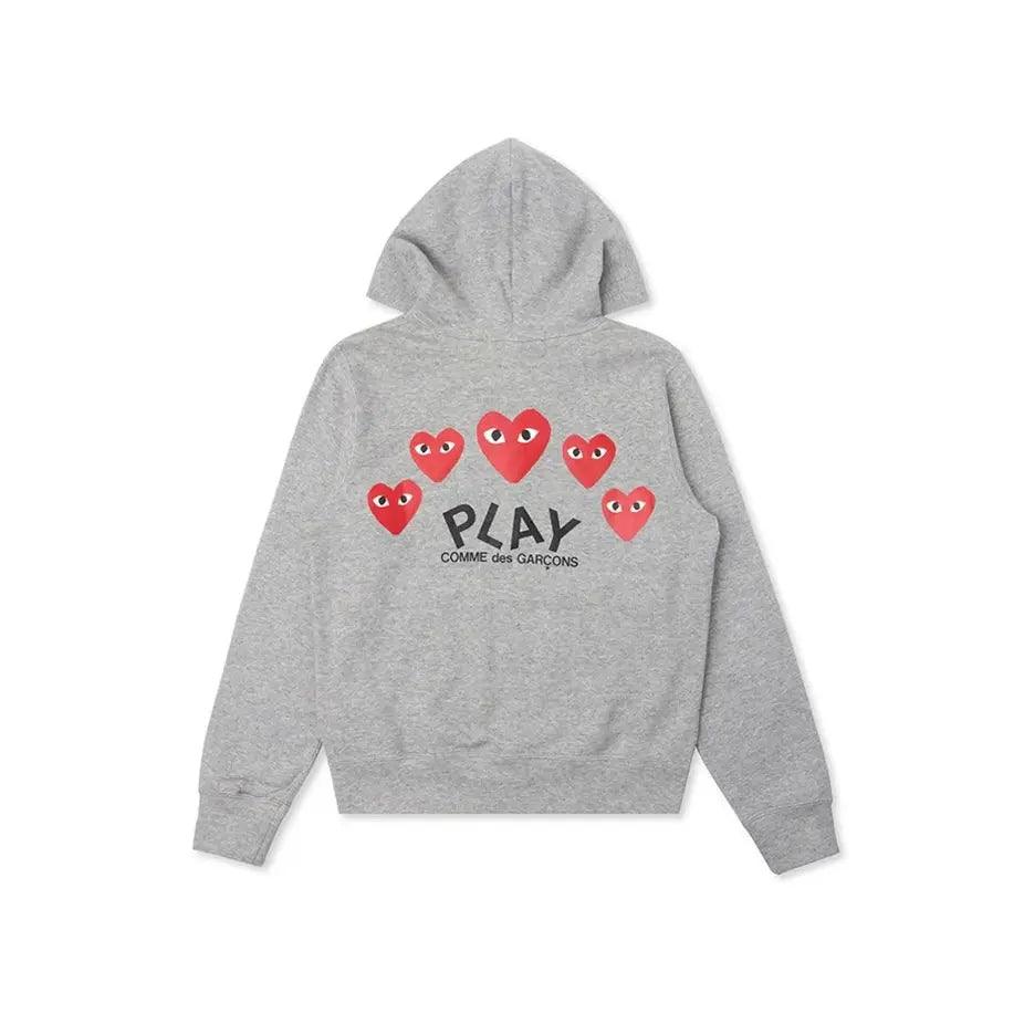 Veste Zip Up Play Red Multi Heart grise (XS/S/M) - JIRISU 