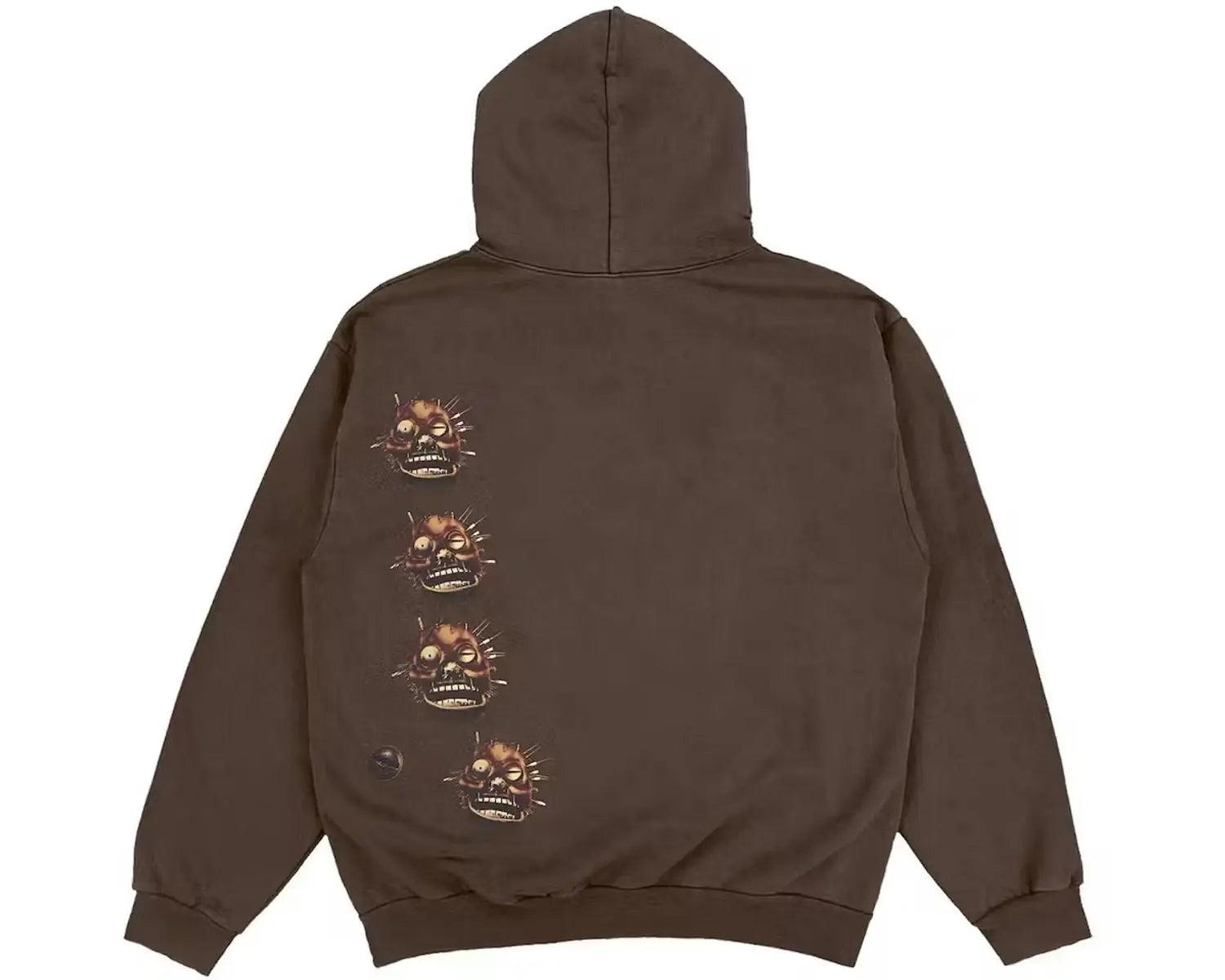 Sweat à capuche “Utopia” merch marron (M) - JIRISU 