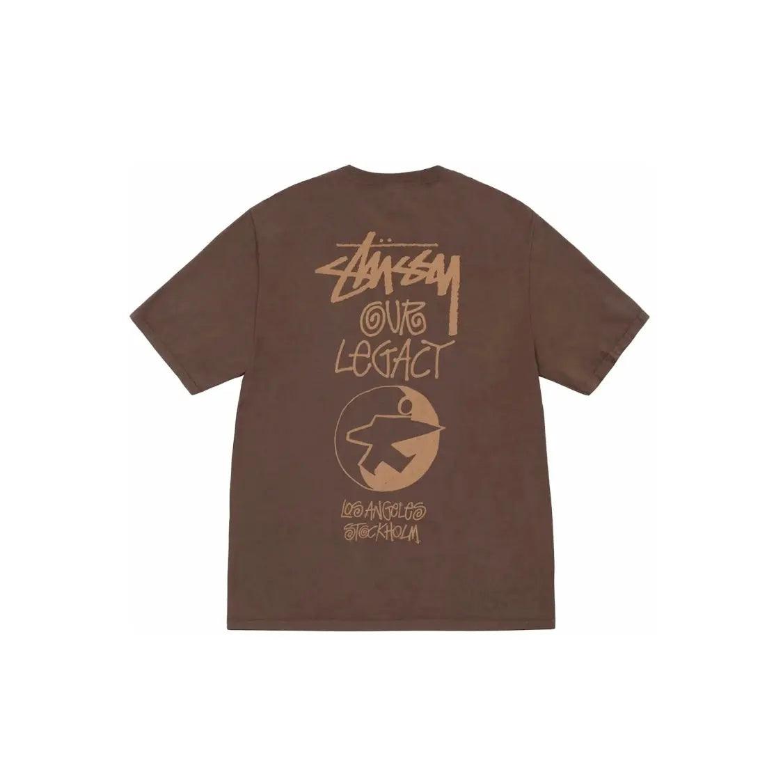 T-shirt Pigment Dyed marron foncé (S/M) - JIRISU 