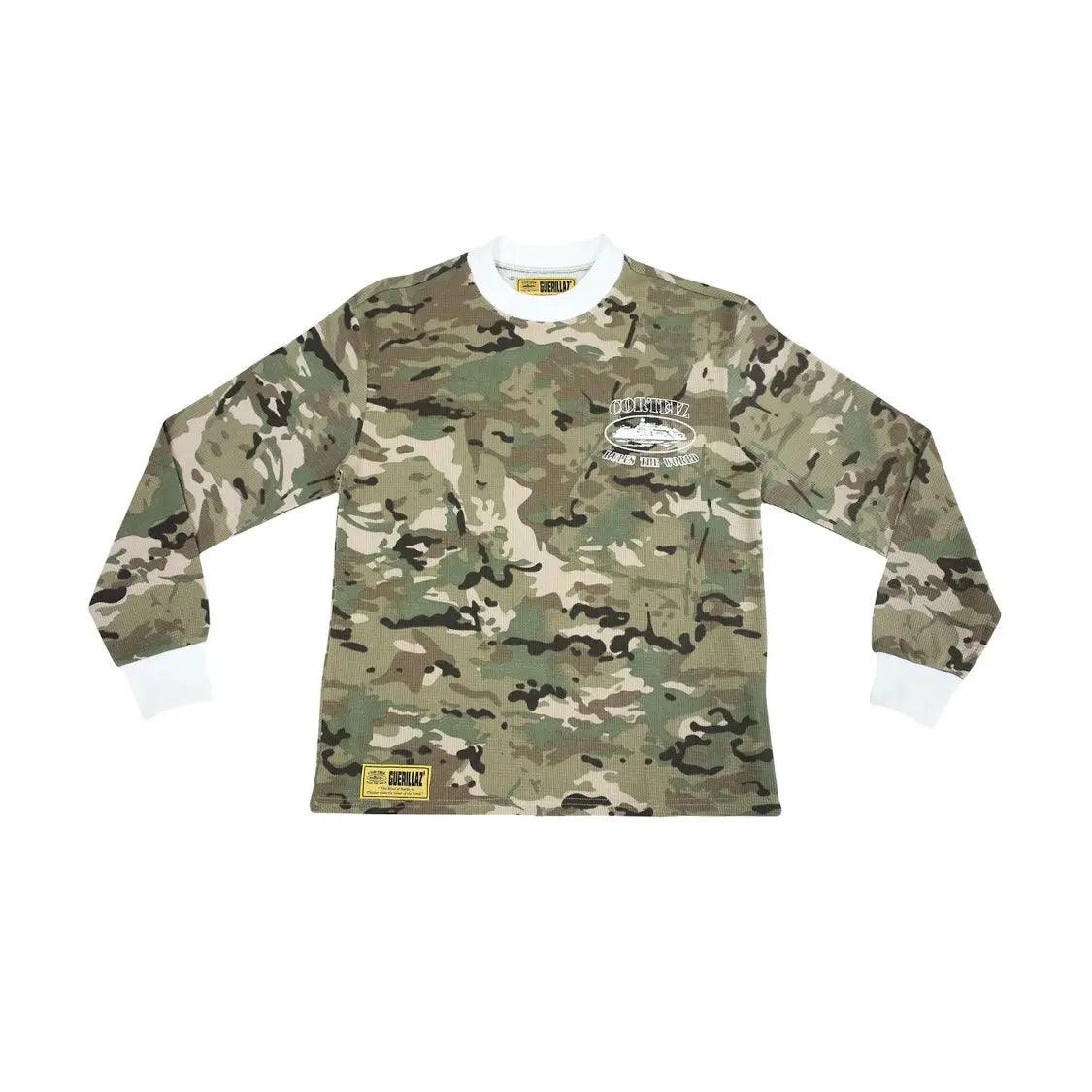 T-shirt Longsleeve Alcatraz Insignia Waffle coloris Dutty Camouflage - JIRISU 