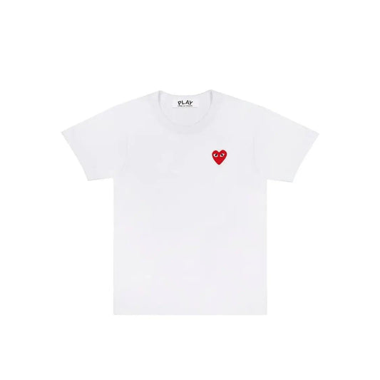 T-shirt Play logo coeur rouge brodé blanc (S/M) - JIRISU 