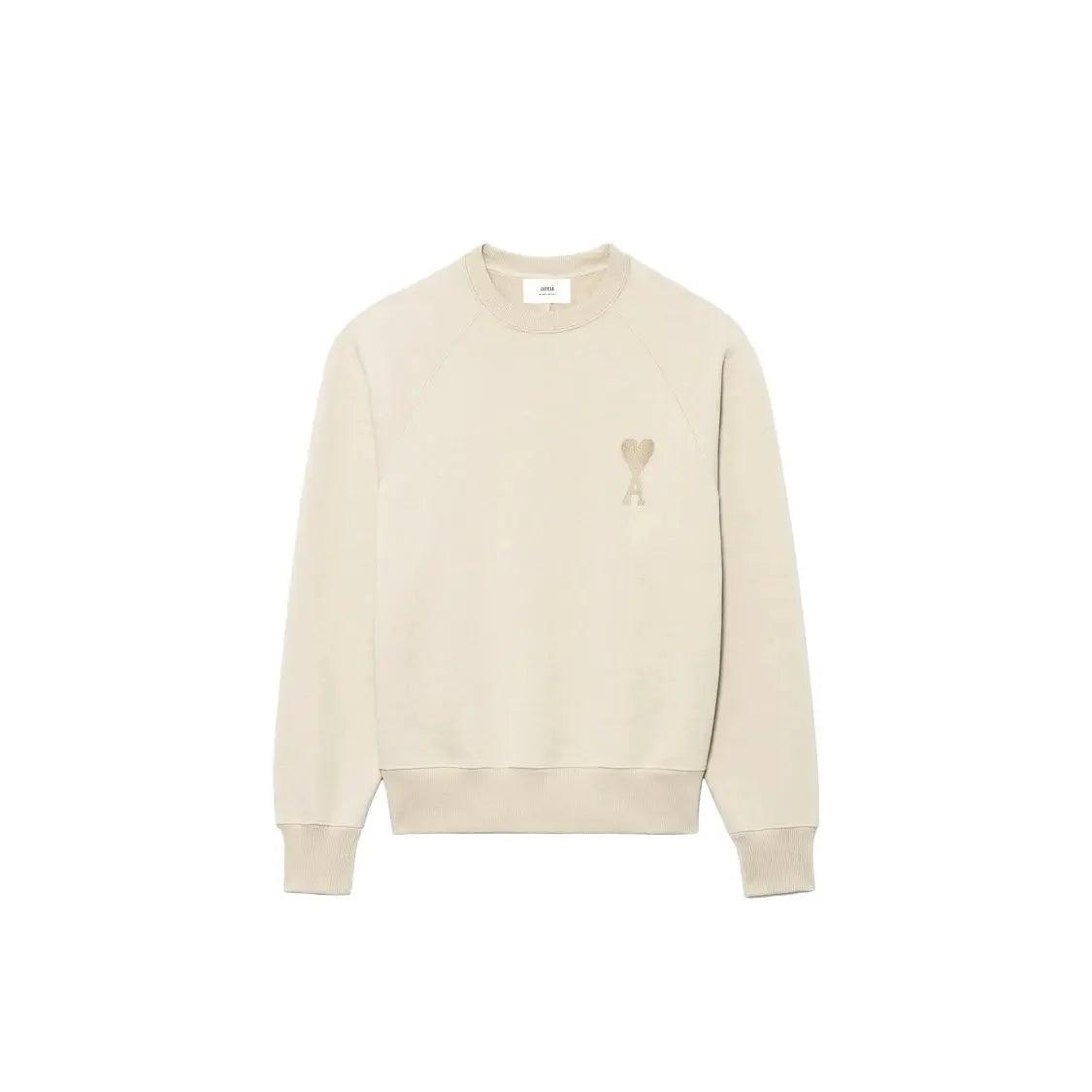 Pull beige brodé Tonal Boxy Fit Crewneck (S/M/L) - JIRISU 