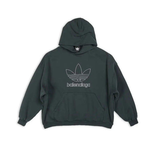 Hoodie Large Fit vert gris (M) - JIRISU 