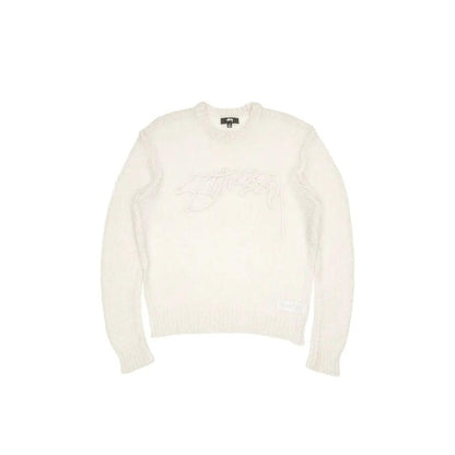 Pull Loose Knit Logo Sweater couleur crème - JIRISU 