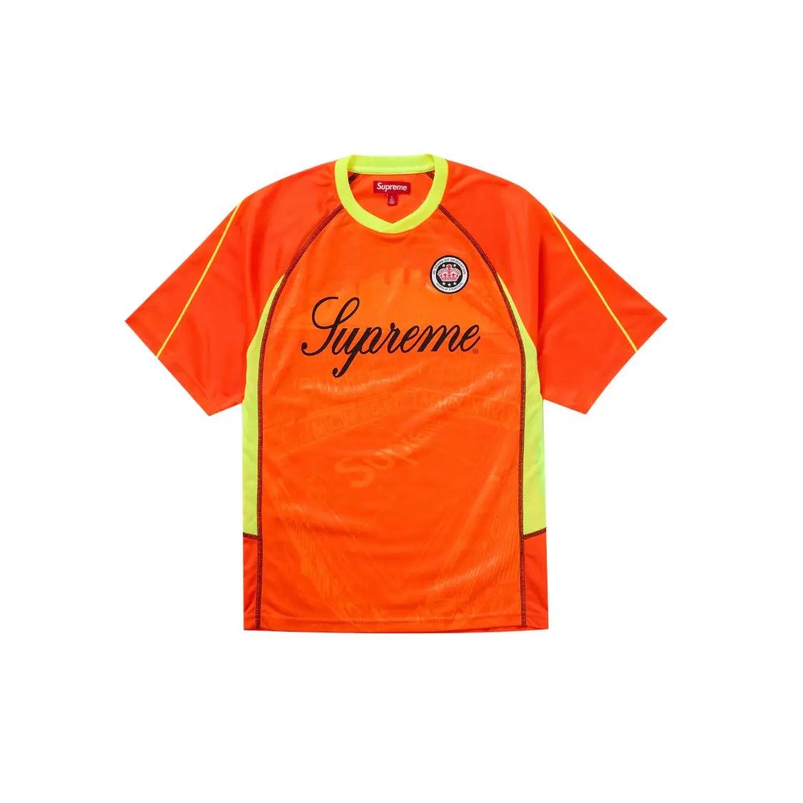 Maillot de Football Tropical Jacquard coloris Orange - JIRISU 