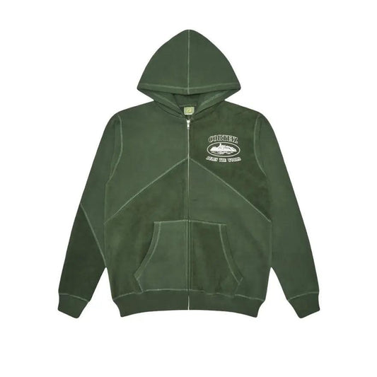 Sweat Zip Up Vert Forêt (XS/S/M) - JIRISU 