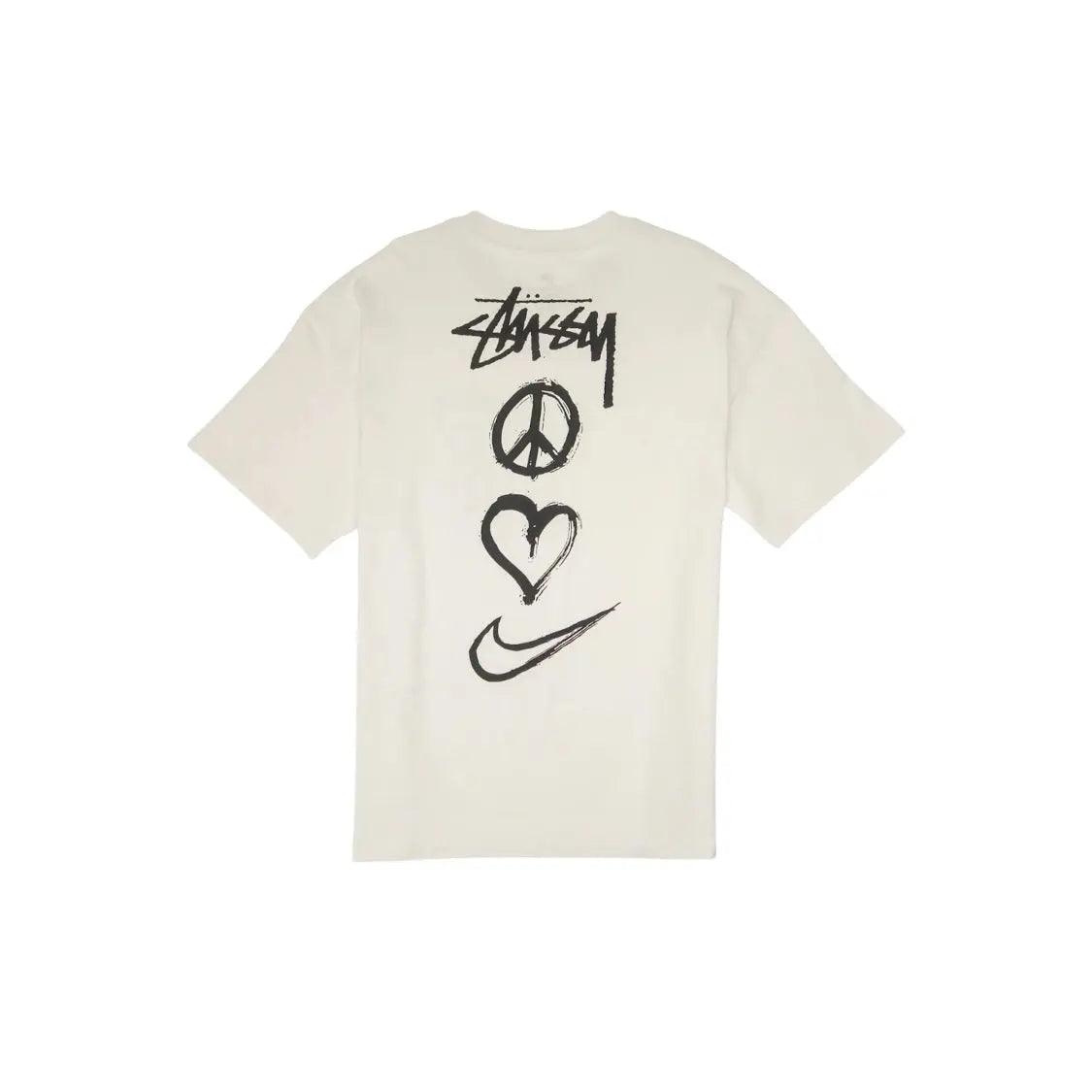 T-shirt Peace,Love Swoosh coloris blanc crème - JIRISU 