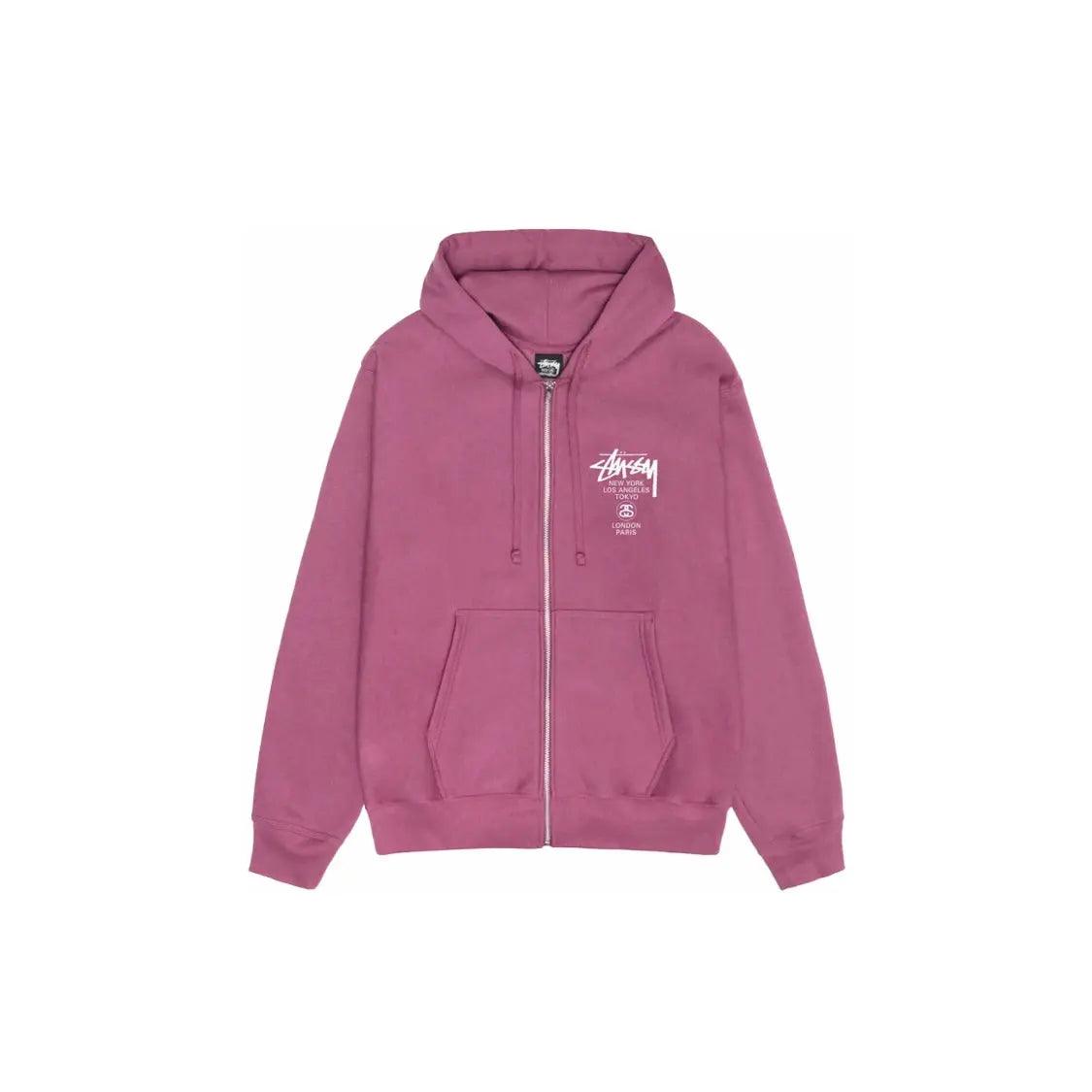 Veste Hoodie Zipé World Tour coloris baie - JIRISU 