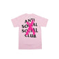 T-shirt Anti Social à logo barré coloris rose - JIRISU 