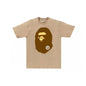 T-shirt beige grand logo tête de singe (S) - JIRISU 