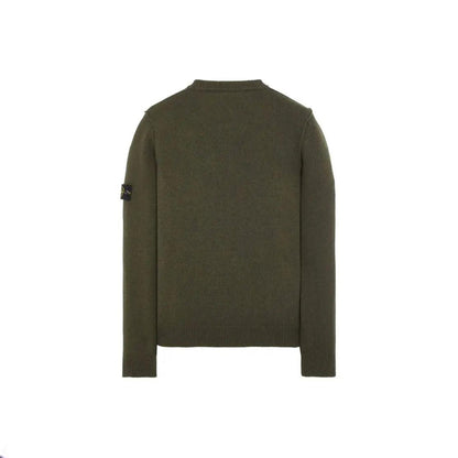 Pull à col rond Tricot 508A3 Vert Olive (S/M) - JIRISU 