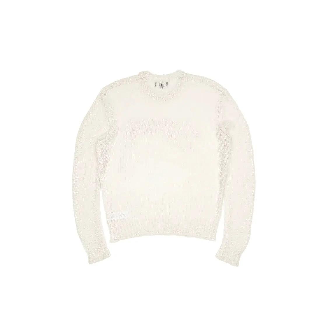 Pull Loose Knit Logo Sweater couleur crème - JIRISU 