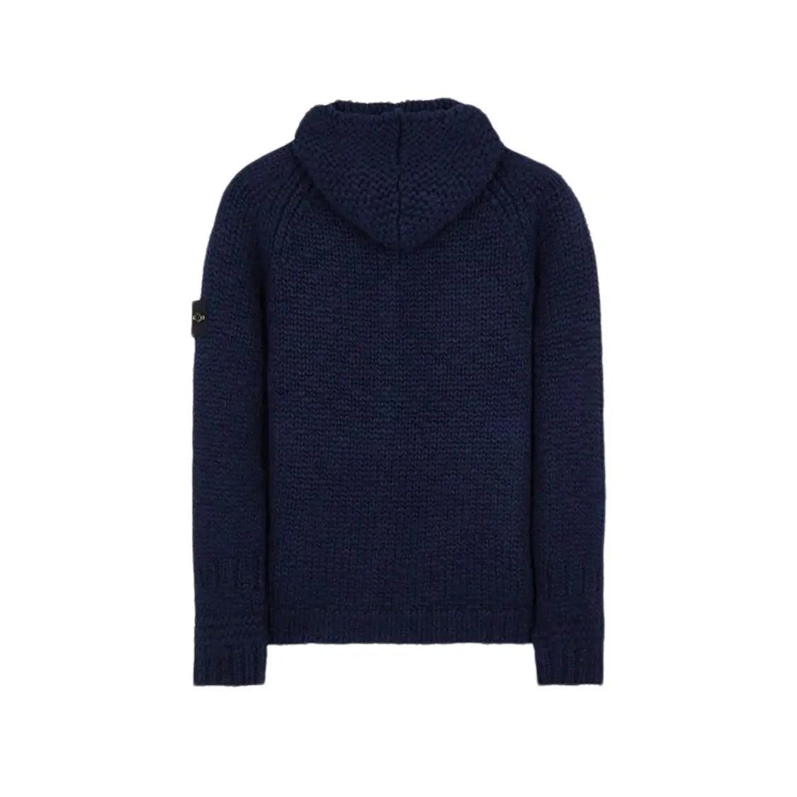 Veste zipé tricoté 544D4 Sweater bleue marine (M) - JIRISU 