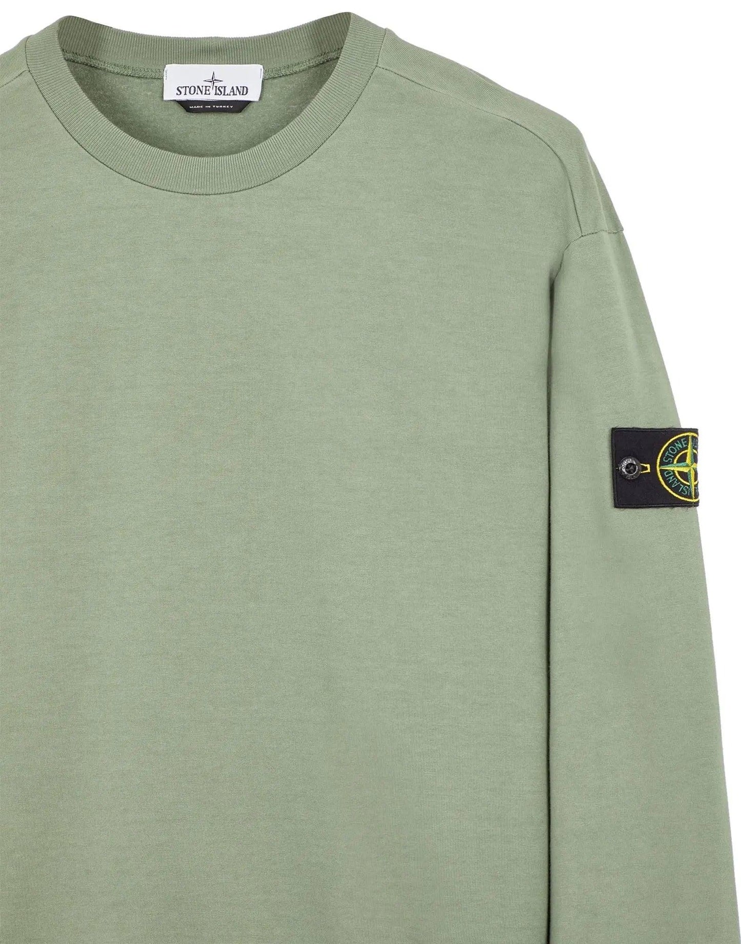 Sweat-shirt à col rond 63750 coloris vert sauge - JIRISU 